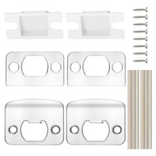 Standard Door Strike Plate Replacement Kit with Latch Restorer and Dust Box