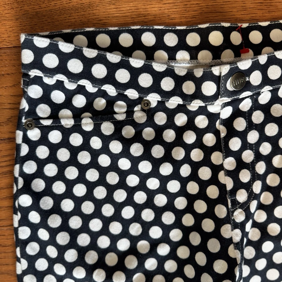 Leggings para mujer HUE blancos y negros lunares ajustados elásticos talla pequeña Foto 3 de 4