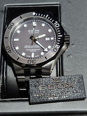Edox Men's Delfin  43mm Automatic Watch 80110 357GNM Gin(Rare, Hard To Find)