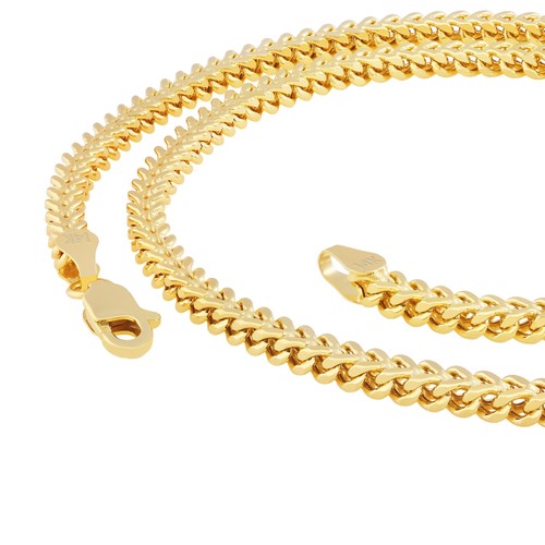 14k Yellow Gold 2.5mm Franco Box Square Wheat Foxtail Bracelet Chain Womens 7" - 第 6/10 張圖片