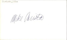 Mike Carista Signed 3x5 Index Card Cut Autograph Den