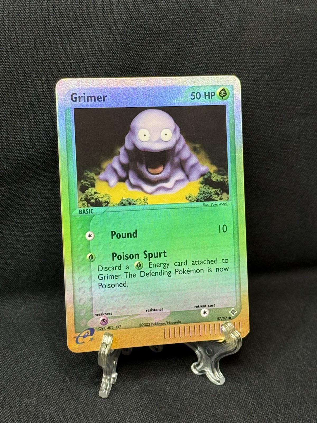 Pokémon Grimer Card 57/97 Reverse Holo EX Dragon Very Light Play NM 👀👀
