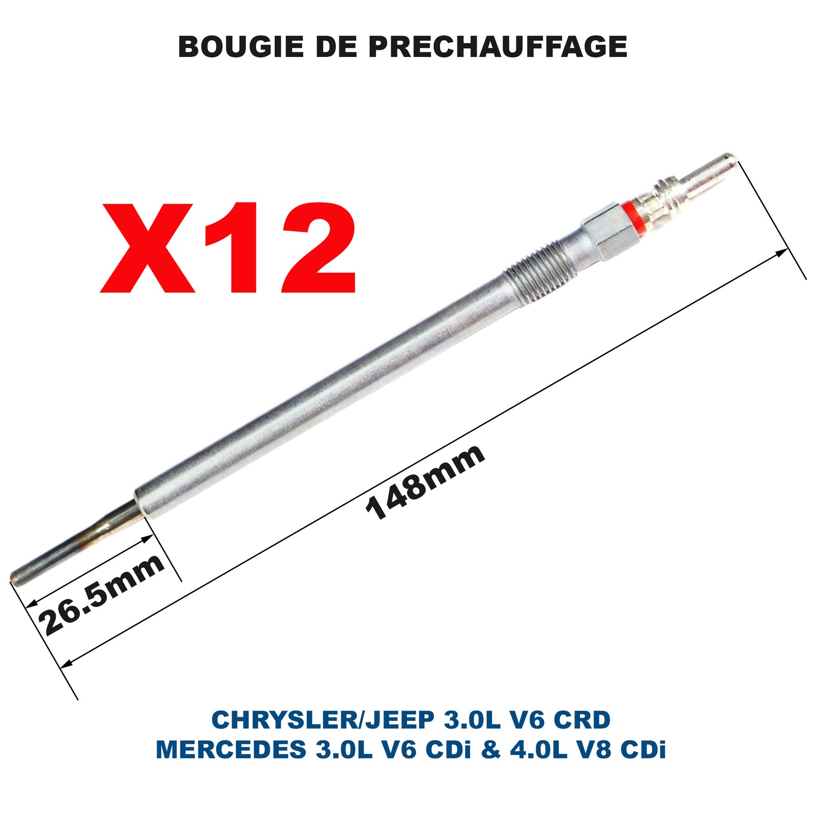 Bougie de préchauffage résout le ralenti instable et ratés moteur V8 CDI