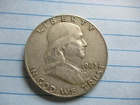 1963-D Franklin US Silver Half Dollar F - VF r