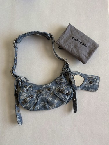 Balenciaga Small Denim Le Cagole Shoulder Bag