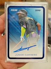 2025 Pulse Baseball Blue Junior Caminero Auto 1 /99