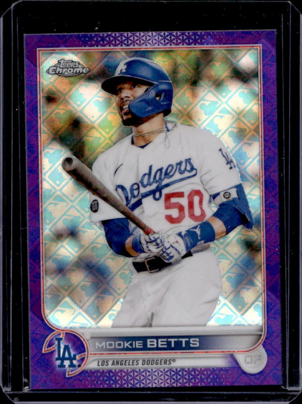 2022 Topps Chrome Logofractor Mookie Betts Refractor Purple #/250 Dodgers