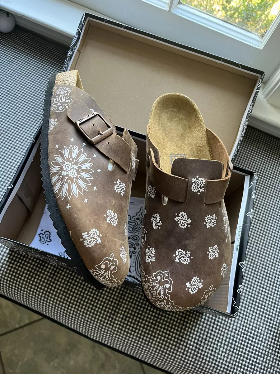 Bravest Studios London Mule Mocha Paisley size 9 birkenstock boston