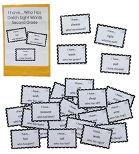 Teacher Made Center Learning Resource Second Grade Dolch Sight Words Game