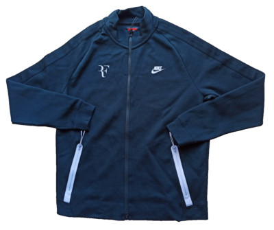 Nike Roger Federer Jacke 2017 Premier Tech Fleece schwarz RF 98 Tennis Jacket L