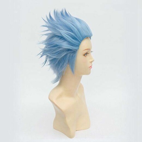 Wig For Cosplay Sanchez Blue Short Hair Party Wig - Foto 3 di 4