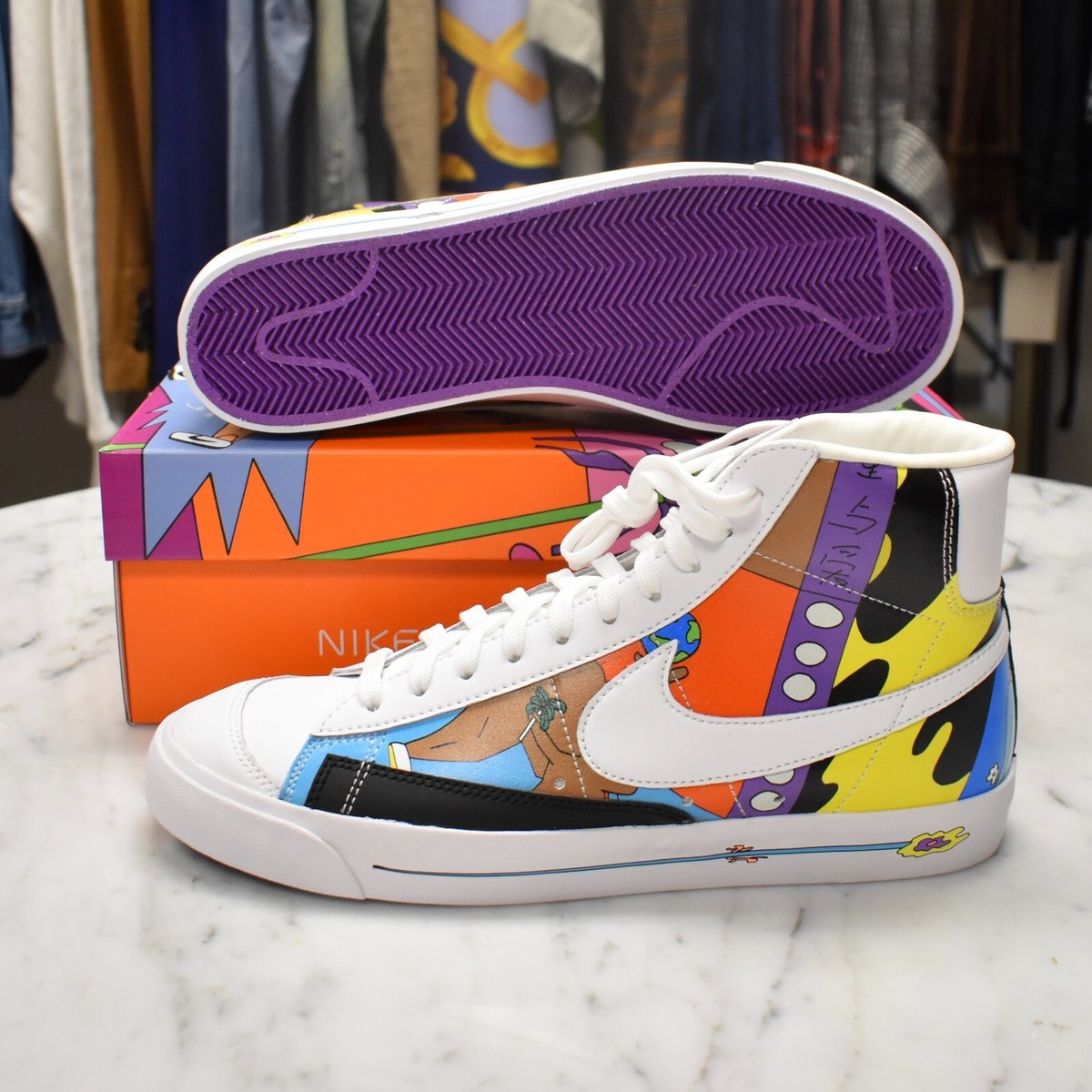NWT Nike Flyleather Blazer '77 QS Earth Day Ruohan Wang Men's 9.5