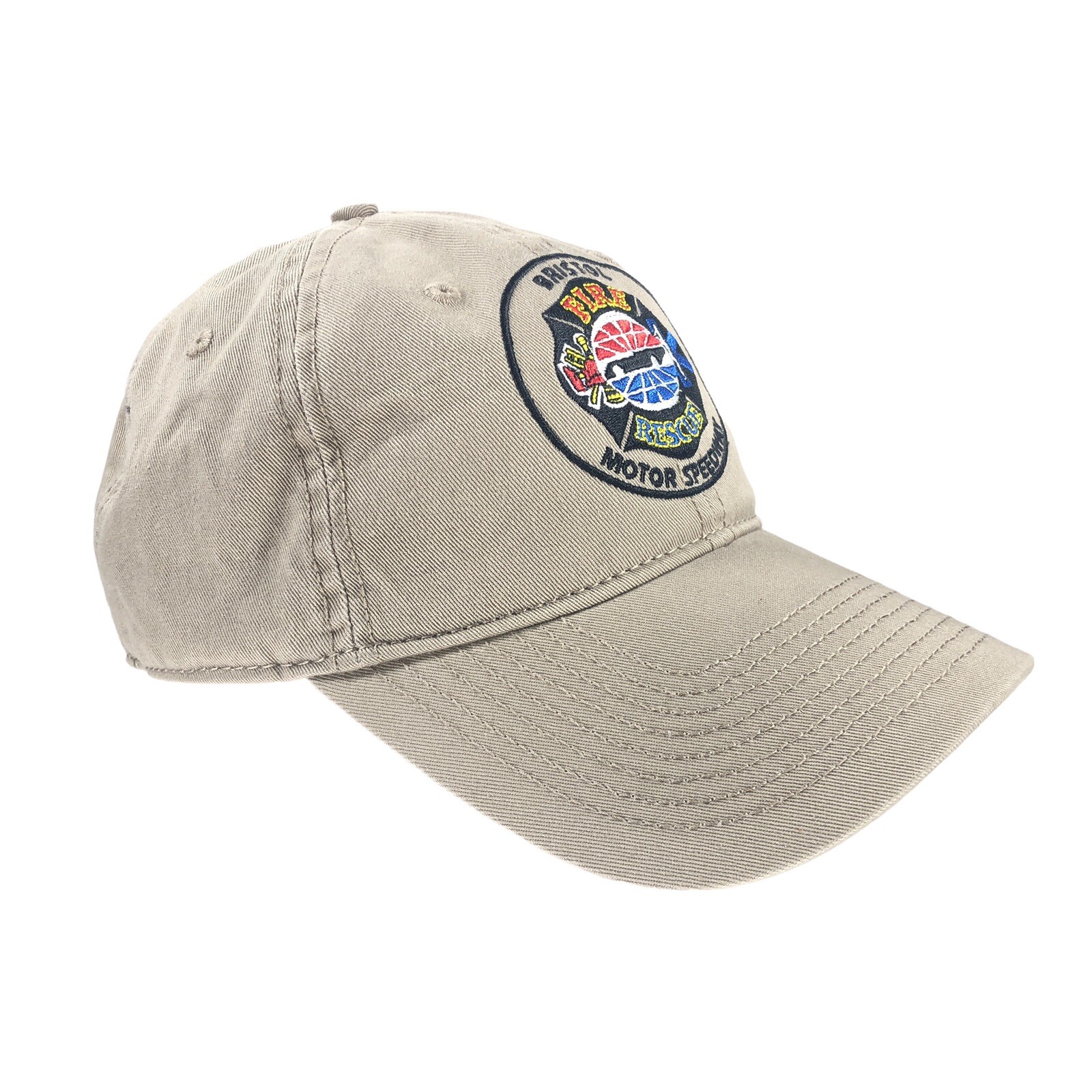 Bristol Motor Speedway FIRE RESCUE Tan Hat Cap Adjust… Gem