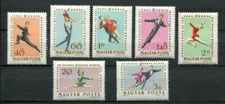 20424) HUNGARY 1963 MNH** New** Skating and Ice Dancing 7v