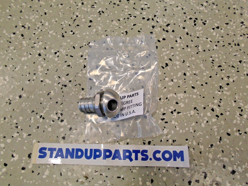 45 Degree Bilge Pump Fitting Jet-Ski Boat Wave-Runner Aluminum 3/4" silver SUP - 第 1/1 張圖片