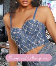 Denim Corset Bustier