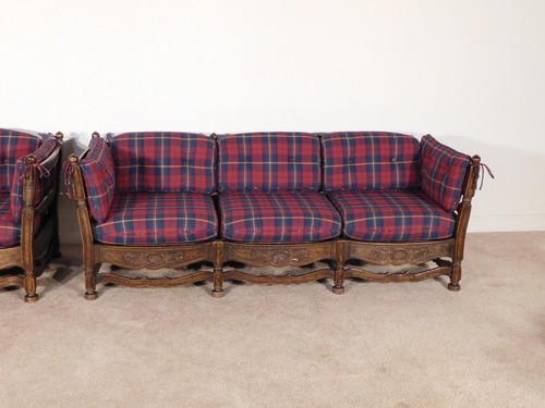 Antique French Dark Oak 1950s / 60s Shell Carved Sofa Daybed - Picture 19 of 19