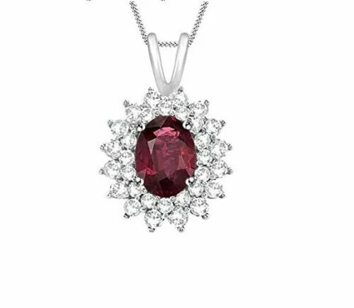 Ruby Sterling Silver Fine Jewellery Pendant