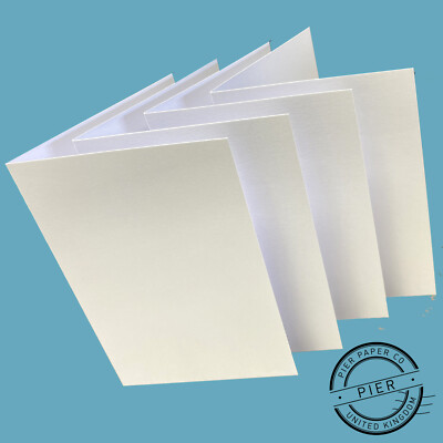 A6 weiße Kartenrohlinge 240 g/m² - vorgefaltet für Kartenherstellung Druck - Pierpapier