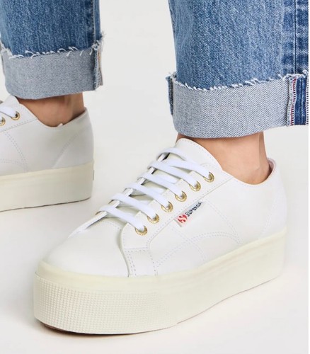 SUPERGA 2790 Tank Canvas Women’s 9 US Platform Optic White Sneakers 40 EU NWT