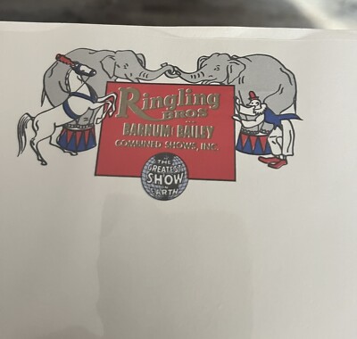 Vintage Ringling Bros & Barnum & Bailey Circus Letterhead 10 Sheets 