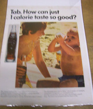 Original 1965 Tab Cola Magazine  Ad - Just 1 Calorie