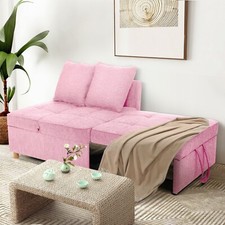 4-in-1 Convertible Sofa Bed, Sleeper Sofa Pull Out Couch Bed  3-Seater Loveseat 