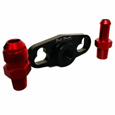 1Pcs Aluminum Black Turbo Fuel Rail Delivery Regulator Adapter for Mitsubishi