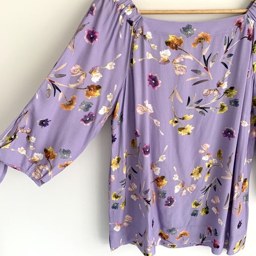 New Sussan Floral Orchid Lilac Top Size 8 RRP$120 - Picture 6 of 7