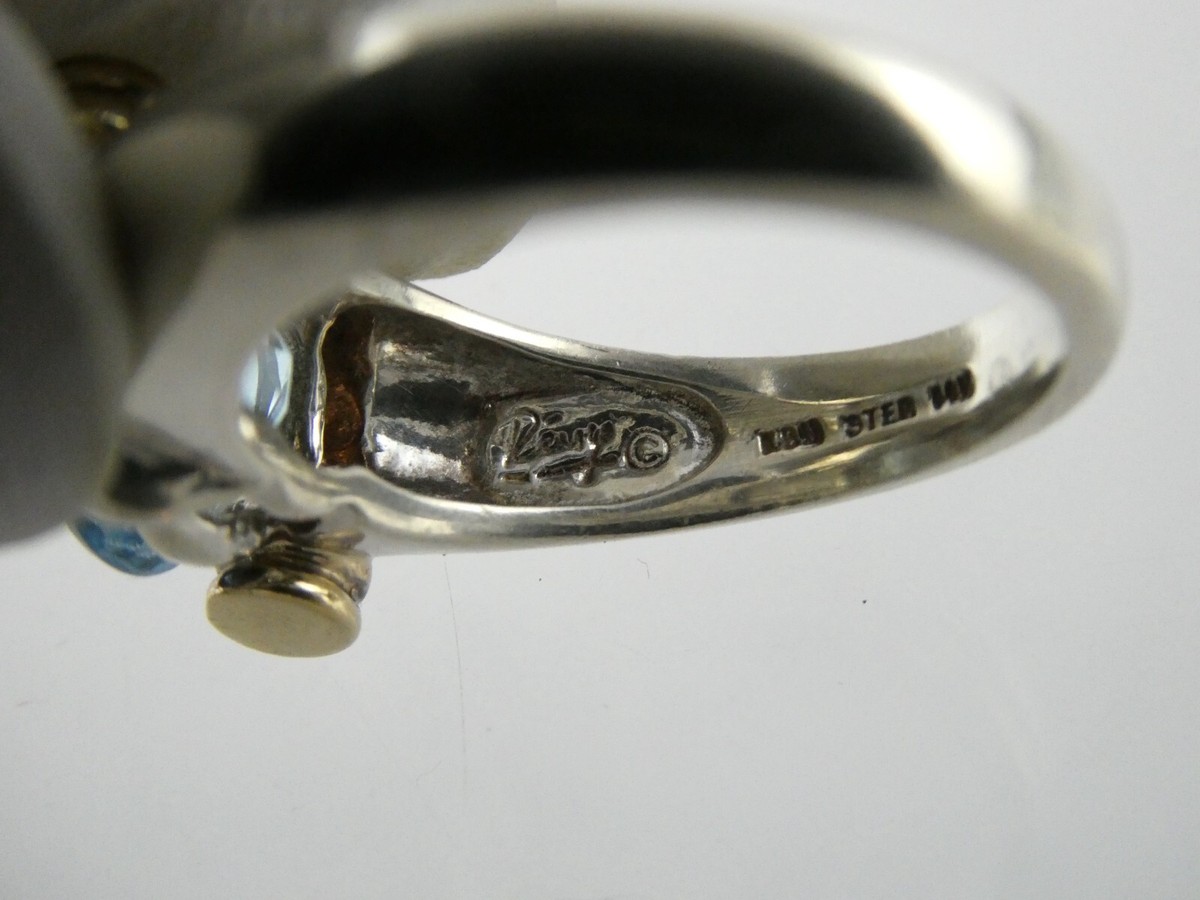 Remy Rotenier KBN 14k Gold and Sterling Silver Blue Topaz