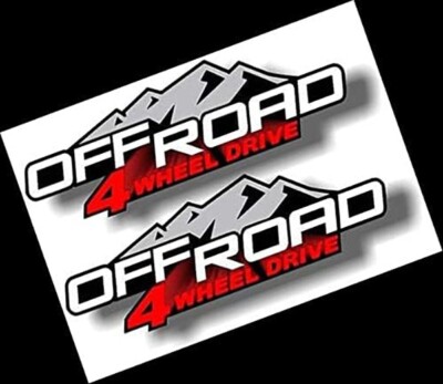 2pc Off Road 4 Wheel Drive 4x4 Offroad Vinyl Graphics Decals Truck Lift ...
