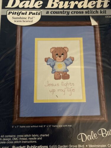 DALE BURDETT 3 Pitiful Pals Country Cross Stitch Craft Kits NEW Teddy Bear 1985 - Picture 4 of 7