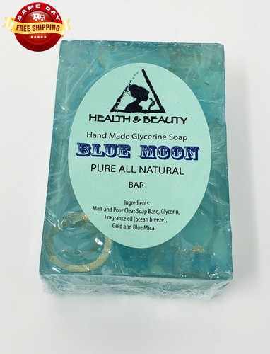 BARRA DE JABÓN AZUL LUNA HECHA A MANO GLICERINA por H&B Oils Center TODO NATURAL - Imagen 6 de 12
