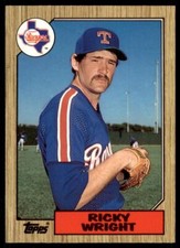 1987 Topps Tiffany Ricky Wright Baseball Cards #202