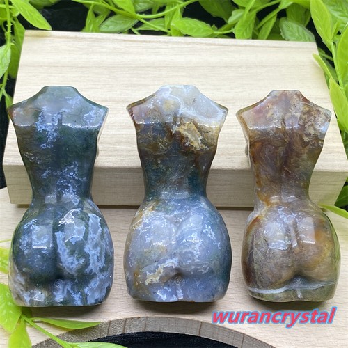 1pc Natural Aquatic agate skull Quartz Crystal Carved model reiki healing 3" - Picture 6 of 12