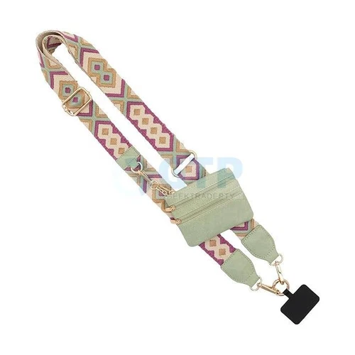Phone Lanyard Adjustable Neck Strap Crossbody with Zipper Wallet Pouch Universal - Zdjęcie 14 z 18