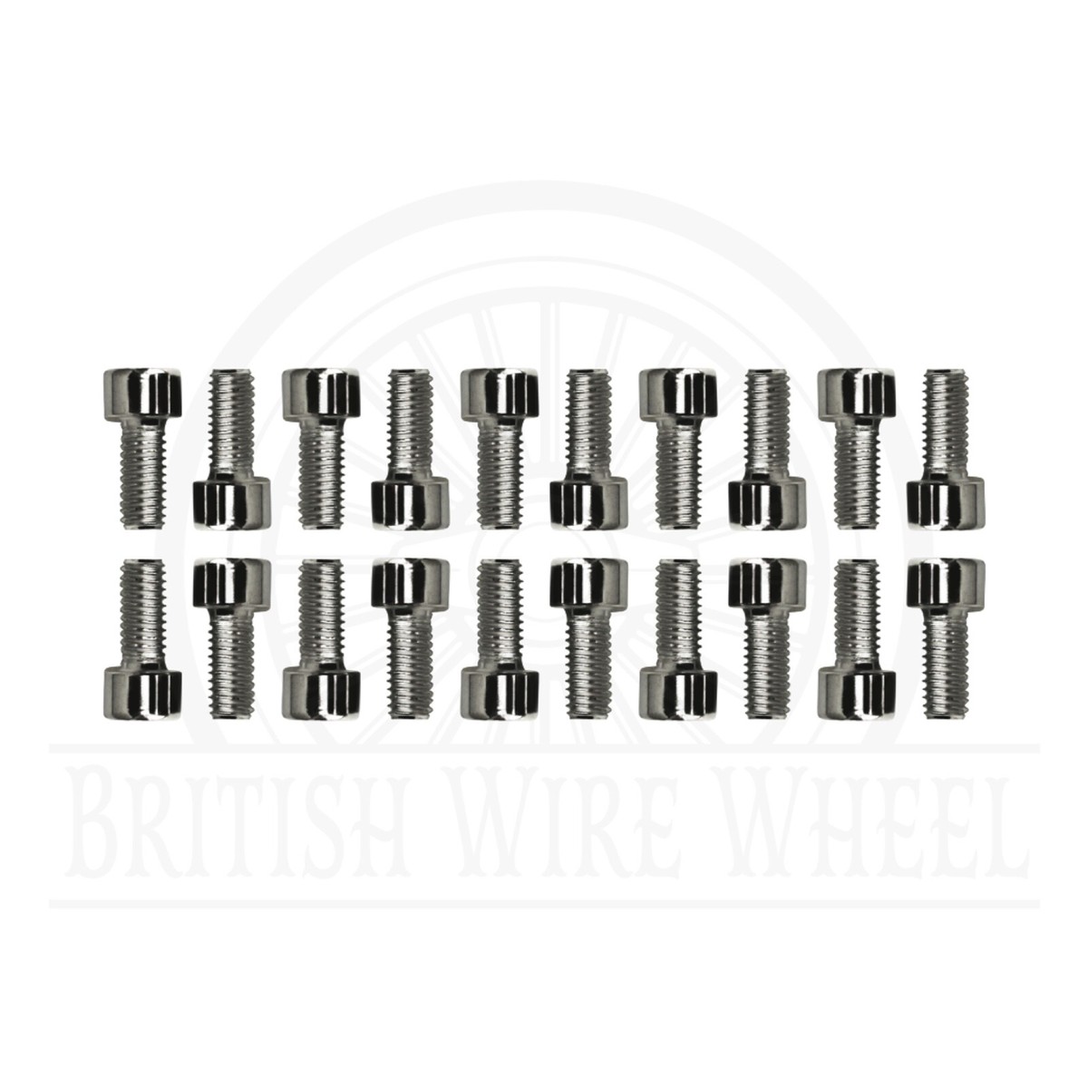 Chrome Face Plate Screws for Zenith Locking Knock Off Spinner Caps