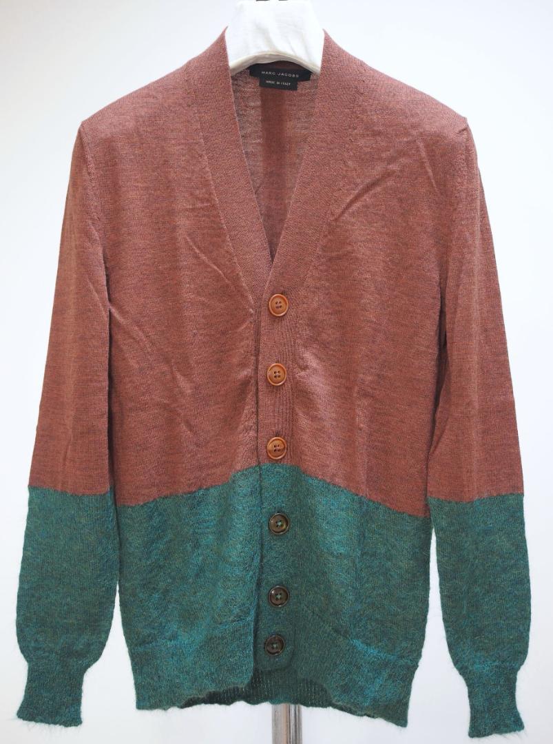 MARC JACOBS モヘアカーディガン Marc Jacobs 13AW Mohair Blend Bicolor Cardigan XS Brown x