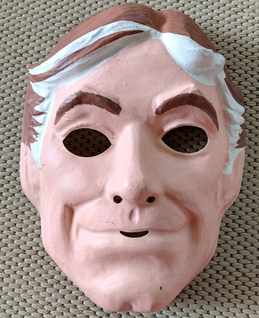 Vintage Halloween Mask Man 1986 MCA Inc USA Ronald Regan? eBay