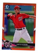 Carter Kieboom 2018 Bowman Chrome Mojo Orange Refractor 18/25 Nationals 49665