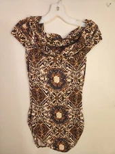 W by Worth Womens P Animal Print Sleeveless Cowl Neck Top    32-17