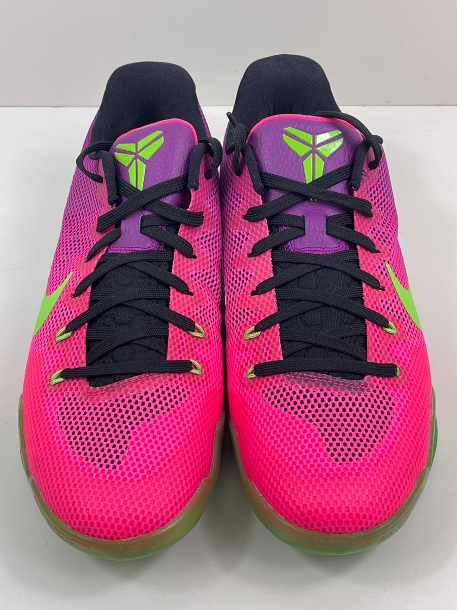 Nike Kobe 11 EM Low Mambacurial Pink Green 836183-635 Size