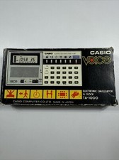 Casio Voice TA-1000 Calculator Clock Box 1983