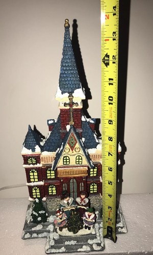 WEIHNACHTSDORF BELEUCHTETE UNIVERSITÄT MIT LIEDERN PORZELLAN - STADTGEBÄUDE - NEU - Bild 7 von 12