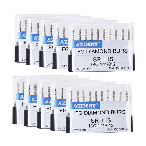 100pcs AZDENT Dental FG Super Coarse Diamond Burs for Fast High Speed Handpiece - Picture 44 of 45