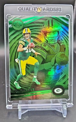 JORDAN LOVE EMERALD RAINBOW HOLO FOIL COLOR MATCH WITH CASE GREEN BAY PACKERS