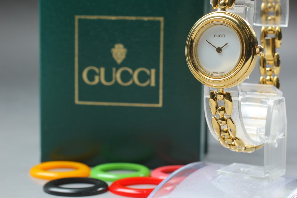 ■ 美品 ■ グッチ GUCCI Change bezel 11/12.2 Vintage Gucci Change Bezel 11/12.2 6 Colors Watch Japan
