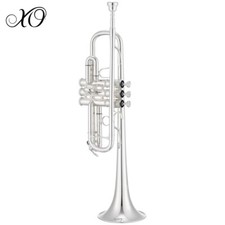 XO 1624S Silver Plated Professional Key of C Trumpet With Case, Mouthpiece