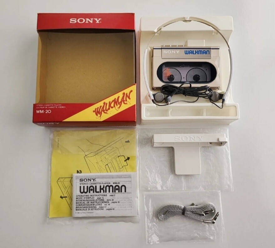 Sony WM-20 Walkman Gold Edition, fully boxed, unused and