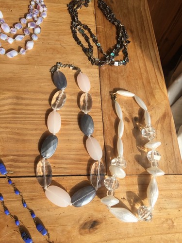 COSTUME Jewellery Job Lot Of 7 Necklaces Chunky Selection Various Vintage - Picture 5 of 5
